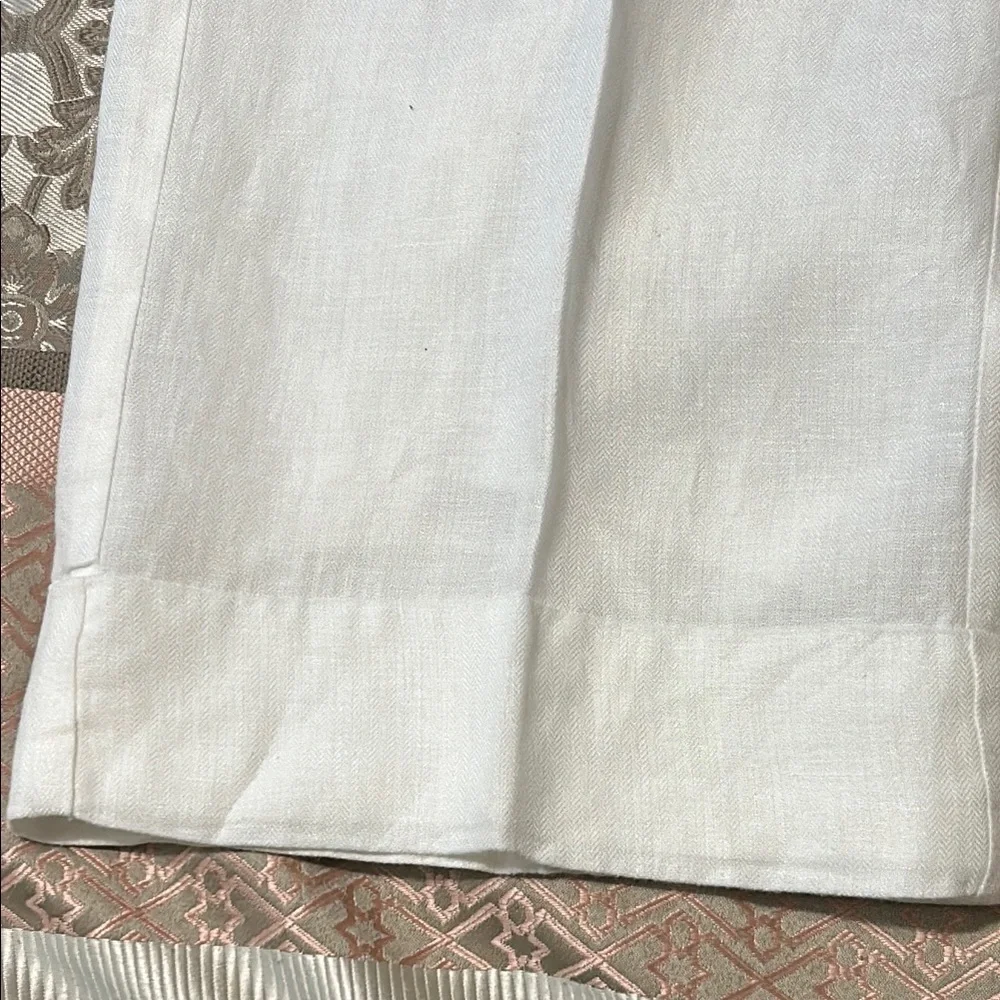 Coldwater Creek women white linen Pants size 16 - Picture 5 of 5